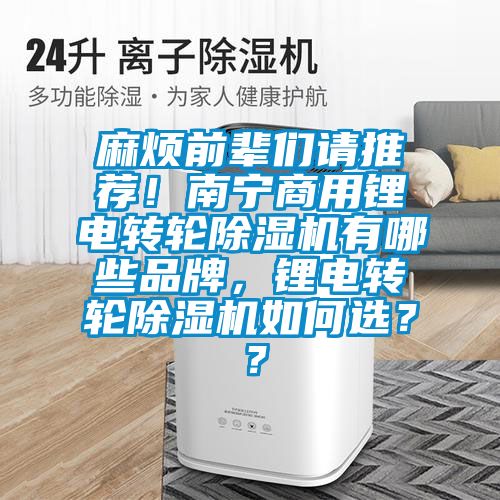 麻煩前輩們請推薦!南寧商用鋰電轉輪除濕機有哪些品牌,鋰電轉輪除濕機如何選??